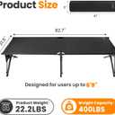 Heavy Duty Camping Cot for Adults, 31.5'' Wide Folding Cot, Support 400LBS | Fits Adults Up to 6.9 ft, Military Folding Cot with Carry Bag, Portable Cot for Camping, Guests & Emergency Use, Black