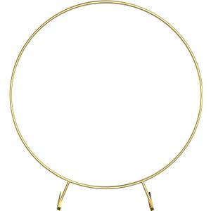 LANGXUN Large Size Metal Round Balloon Arch kit Decoration, for Wedding Birthday Party Decoration, Graduation Decorations and Baby Shower Photo Background (6.6ft-Gold)