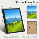 8x12 Picture Frame with Mat Set of 3 Black for Wall Hanging or Tabletop | Wall Mounting Horizontally or Vertically, 8 x 12 Frame Wall Gallery Poster Photo Frame with HD Plexiglass,Black