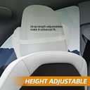 Car Headrest Neck Pillow Bio Cotton Leather Headrest Suitable for Driving Office White (White)