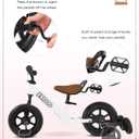 KRIDDO 2-in-1 Kids Tricycle and Toddler Balance Bike 2 Year Old, Detachable Pedals and Stowable Training Wheels, DIY Plate, Riding Trikes Toy for Ages 18 Months to 3 Years