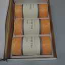 3x6 Inch Yellow Pillar Candles - Set of 3, Unscented, Large, Smokeless Dripless Candles for Dinner Table Decor, Home Rustic Decor, Fall Centerpieces