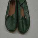 VenusCelia Women's Natural Comfort Walking Flats Loafer(11 US,Green/Cutout)