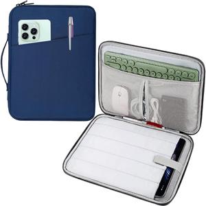 11.6-12.4 Inch Laptop Tablet Sleeve Compatible with Lenovo ASUS Acer Dell HP Samsung 11.6" Laptop, Microsoft Surface Pro 7 12.3", Samsung Galaxy Tab S10+ S9+ Plus FE+/S8+/S7+ 12.4" Case Bag (Navy Blue)