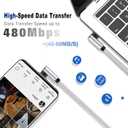 USB C to Lightning Cable, 2Pack Apple MFi Certified iPhone Fast Charging Cords Type C Lightning Cable 90 Degree iPhone Cable Nylon for iPhone 14 13 12 11 Pro Max X XS XR 8 7 6s Plus SE (3FT, Sliver)