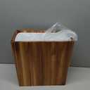 Coeusy 3 Gallon Wooden Trash Can with Liner,Small Solid Wood Bathroom Trash Can,Narrow Garbage Can,Decorative Waste Basket for Bathroom,Bedroom,Office