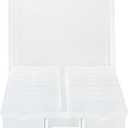 novelinks 4" x 6" Photo Organizer Box with Handle  16 Inner Photo Storage Cases, Holds 1600 Photos, Portable Picture Keeper with Secure Snap Closures  White