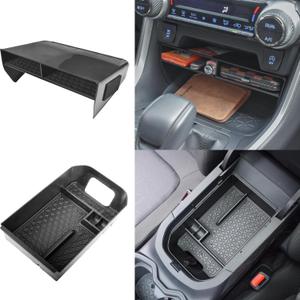 TACOBRO 2PCS Center Console Organizer Tray Compatible with Toyota RAV4 2025 2024 2023 2022 2021 2020 2019 and 2021-2024 2025 RAV-4 Prime Accessories,Gear Shift Storage Tray Secondary Box