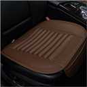 Car Seat Cover, Leather Car Interior Front Bottom Seat Covers with Storage Pocket, Comfortable Anti-Slip Seat Cushion Covers for Car SUV Truck and Van, Car Accessories (Coffee)