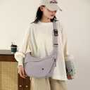 Nylon Crescent Crossbody Luna Bag for Women Men Moon Shoulder Spacious Lightweight Sling Casual Hobo Dumpling Purses