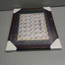 Diploma Frame 8.5x11 with Mat Navy Blue & Gold - 11x14 Display for Certificate/Degree - Graduation Gifts - Mahogany Wood with Gold Beads - Wall Mount & Tabletop Display