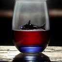 Shark Wine Glass, Personalized Set of 2 Wine Glasses with Shark Inside, Unique Nice Wine Glasses for Party Valentines Day Women