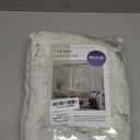 MIULEE Natural White Linen Curtains 102 Inch Length 2 Panels for Bedroom Living Room, Soft Thick Linen Textured Window Drapes Semi Sheer Light Filtering Back Tab Rod Pocket Burlap Look Decor