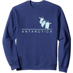 Antarctica Penguins Graphic Souvenirs Sweatshirt L