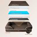 EHEYCIGA Orthopedic Dog Bed for Medium Dogs, Waterproof Memory Foam Medium Dog Beds with Sides, Non-Slip Bottom and Egg-Crate Foam Pet Couch Bed with Washable Removable Cover, Brown (30.0"L x 20.0"W x 6.5"Th)