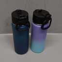 Volhoply 18oz Insulated Water Bottle Bulk 2 Pack, Kids Stainless Steel Water Bottles with Straw, Wide Mouth Reusable Metal Bottle, Double Wall Vacuum Sports Flask For Cold Drink (Assorted,2 Set)