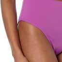 Amazon Essentials Women's High Waist High Leg Bikini Bottom (Medium, Violet)