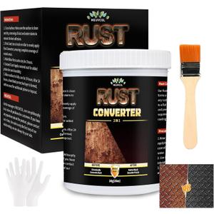 2-in-1 Rust Converter & Metal Primer, 35 Floz Black Rust Inhibitor Paint for Metal, Ultra Automotive Rust Reformer & Seal, Long-Lasting Rust Preventative Coating, Heat Resistance Trailer Paint