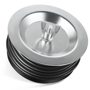 Dreyoo 1 Pcs 5 Inch End of Pipe Gripper Mechanical Plug, Steel Drain Pipe Cover with Galvanized Screw and Wing Nut for Outdoor Sewer Cleanout Drain