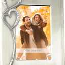 Silver Picture Frame 4x6 with Hearts  Thoughtful Gift Idea for Weddings, Engagement for Couples, Newlyweds, Bridal Shower, Anniversary, Valentines