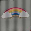 Bright Creations Rainbow Wooden Pen Holder for Desk Accessories, Cute School Supplies (12.6 x 5.04 x 2.32 In)
