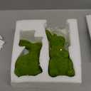 Easter Bunny Decorations,Resin Moss Bunny Figurine,Garden Artificial Moss Rabbit Easter Dcor Easter Party Favors Gifts(Small-2pcs)
