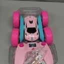 QUNREDA RC Cars, Pink Remote Control Car for Girls, 2.4 GHZ Double Sided RC Stunt Car 360 Rotating Remote Control Crawler with Headlights Car Toys for 6 7 8 9 10 11 12 Girls Birthday Gift Grandkids