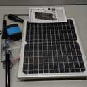 Solar Fountain Pump, 20 Watt Solar Powered Water Pump 350GPH Flow Adjustable with 4 Style Sprayers & Barrier Bag for Outdoor Ponds, Water Features, Fish Tank, Waterfall, Hydroponics, Pool