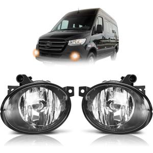 Fog Lights compatible with Mercedes Benz MB Sprinter 1500 2500 3500 2019 2020 2021 2022, 3500XD 2020 2021 2022, 1 Pair Fog Lamps (Clear Lens)