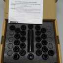 M14x1.5 Black Truck Lug Nuts, 24pcs for 6 Lug Wheels, 2" Tall Acorn Seat with Socket Key, Replacement for Chevy Silverado Tahoe GMC Sierra Ford F150