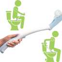 Juvo Toilet Aid - Personal Bottom Wiping Tool, Bathroom Mobility Aid for Disabled, Elderly, and Surgery Recovery - 18" long wand with hygienic cover