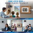 Premium 2 PCS Large AC Thermostat Lock Box Cover with Key Fits with Thermostats 10 "W x 6.2 "H or Smaller Clear PC Material Security Guard Case for Indoor Lockable Tempreture Protection