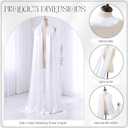 Satin Bridal Neck Scarf for Wedding Detachable Neckerchief Flowing Shawl for Marriage Accessory