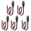 DROK (Real 18AWG 5pcs DC Barrel Connectors - 5.5x2.1mm DC Plug Female Pigtail Connector Pure Copper 2 Conductor Wire for Tactacam Reveal, 12V Power Supply, CCTV Camera, Solar Panel