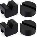 Amylove 4 Pcs 2 Types Jack Stand Pads Adapter Universal Slotted Frame Rail Pinch Welds Protector Rubber Jack Pad for Jack Stand Accessories