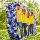 Teyva Daily Team Building Games Teamwork Games Run Mat, Learning Activity Fun Playing Run Mat for Kids Adults Field Day Game Team Building Relay Race Outdoor, with Storage Bag(1,Blue Camouflage)