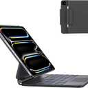 AUSDOM iPad Pro M4 11 inch Case with Magic Keyboard, 2024 iPad Pro 11 inch M4 Keyboard Case with 11 Color Backlit, Multi-Touch Trackpad, Pencil Holder and Easy-Set Magnetic Stand, Black