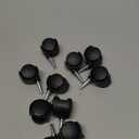 PATIKIL 1 Inch Swivel Stem Casters, 10 Pack Nylon 360 Degree Insert Swivel Stem Wheels for Chair Shelf Furniture Replacement, Black