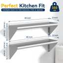 Stainless Steel Shelf 12" x 48" - 2 Pack 350 lb Wall Mounted Commercial Stainless Steel Shelves Metal Shelving for Restaurant, Bar, Utility Room, Kitchen and Garage