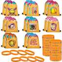 Equsion 32 Pcs Softball Party Favors Set 16 Yellow Ice Cream Softball Drawstring Goodie Bags 16 Silicone Wristband Respect the Drip Snack Treat Candy Bags Motivational Bracelet Sports Party Supplies