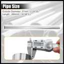 2pcs Straight 2.25" OD 35" Length Mandrel Exhaust Pipe 2.25 Inch Tube Pipe T304 Stainless Steel Universal Fit Durable Material