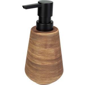 Soap Dispenser Bathroom, Ceramic Bathroom Countertop Hand Soap Dispenser for Kitchen Sink Refillable Lotion Liquid Foaming Soap Dispenser Bottle with Pump (One Size,#002Brown)