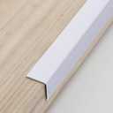 Trimold Matte White Aluminum Peel and Stick L Molding Corner Guards with 90 Angle for Wall Door Frame Cabinet Baseboard Protection and Decoration, 35.4in x 0.8in (3Pcs)