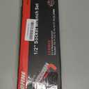 Egofine 12pcs 1/2 Inch Ratchet Socket Wrench Set, Drive Socket Set with 10 Sockets 10-15,17,19,22,24mm and 2 Way Quick Released Ratchet Handle and Extension Bar