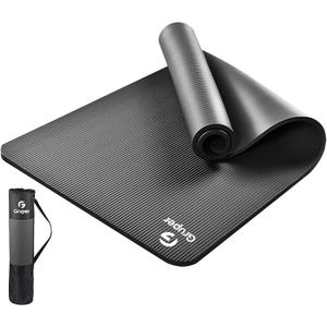 Gruper Yoga Mat Non Slip NBR Extra Thick Yoga Mat, Anti-Tear Exercise Mat with Carrying Strap and Bag, Workout Mats for Yoga, Pilates 24" x 72"