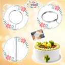 60 Pcs Metal Wire Floral Picks 13 Inch Wire Place Card Holder, Metal Table Name Number Clips Picture Stand, Round Photo Memo Flower Card Holder for Wedding Party Birthday Cake (Silver Round)
