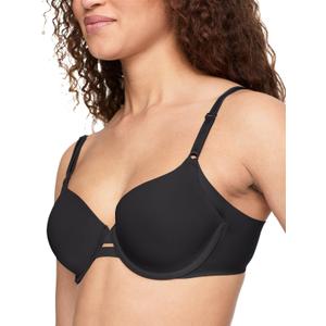 Warner's Women's Blissful Benefits Side Smoothing Underwire Bra (40D, Black)