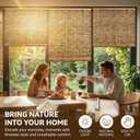 Glimer Reed Roll Up Blinds for Windows, Natural Reed Bamboo Shades for Indoor & Outdoor Use, Light Filtering Privacy Window Covering for Patio, Porch, Balcony