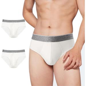 BATTEWA Incontinence Underwear for Men Front Absorbent Leak Proof Adult Briefs for Male Teen Urine Leakage Bladder Control 100ML.(Medium,White)