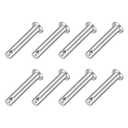 uxcell 8Pcs 1/4" x 1-3/16" Single Hole Clevis Pins, 304 Stainless Steel Flat Head Clevis Pins Hitch Pin for Trailer Latch, Mechanics Repair, Furniture Installation, Industrial Equipment